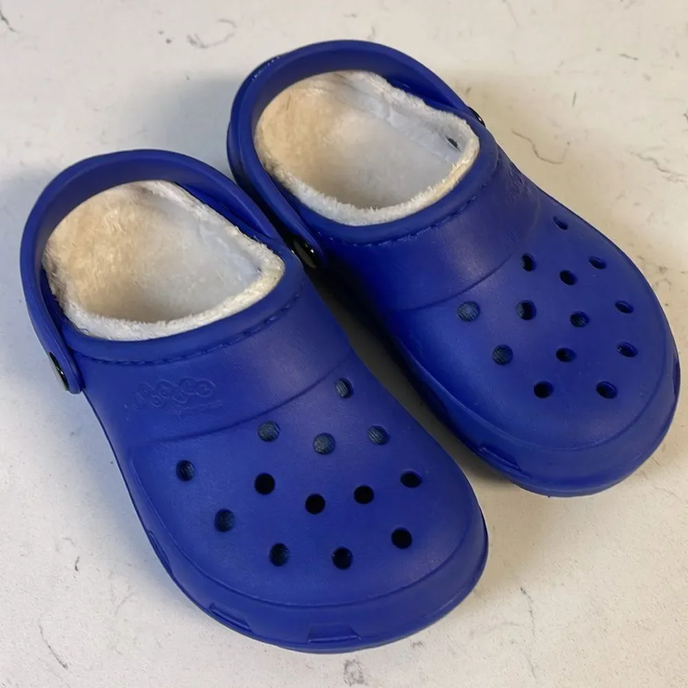 Jibbitz By Crocs Fleece Lined Crocs Royal Blue Size 13 Kids
